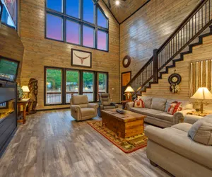 Photo 5 - Best VIEWS in Hochatown + Pool Table  + 2 Decks + 4 King Bedrooms + Bunk Loft