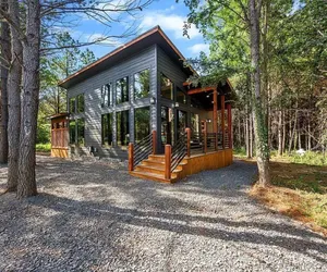 Photo 4 - Romantic Getaway Hot Tub Fireplace Soaking Tub Fire Pit Cabin Broken Bow