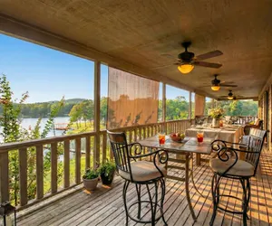Photo 2 - Lakefront! Sleeps 17, Dock, Hot Tub, Pets, Fireplace/Pit