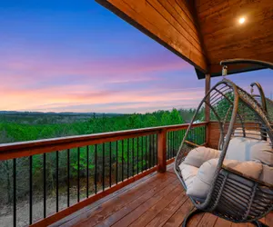 Photo 2 - Best VIEWS in Hochatown + Pool Table  + 2 Decks + 4 King Bedrooms + Bunk Loft
