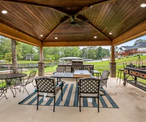 Photo 4 - Lakefront! Sleeps 17, Dock, Hot Tub, Pets, Fireplace/Pit