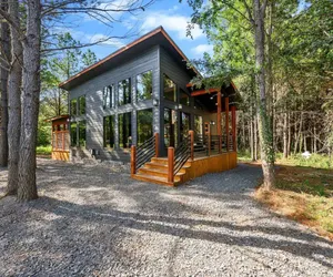 Photo 2 - Romantic Getaway Hot Tub Fireplace Soaking Tub Fire Pit Cabin Broken Bow