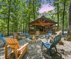 Photo 2 - Private Cabin on 4 acres + Near Attractions + Private Oversized Porch + Hot Tub