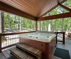 Photo 3 - Private Cabin on 4 acres + Near Attractions + Private Oversized Porch + Hot Tub