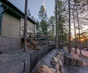 Photo 4 - Elevated Deck Sunsets, fire pit, quiet, tall pines