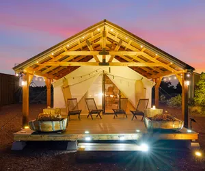 Photo 3 - Family Bell Tent with 1 Queen + 2 Twin Beds