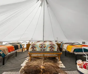 Photo 2 - Family Bell Tent with 1 Queen + 2 Twin Beds