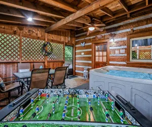 Photo 2 - New Song Appalachian Chink Style Cabin features Foosball and Air Hockey Table