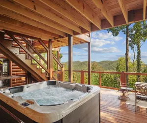 Photo 3 - Psalm 2705 Cabin with Relaxing Private Hot Tub and Magnificent Views of the Smoky Mountains