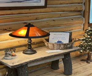 Photo 2 - Mountain Blue Cabin is rustic, romantic with dock, yard, firepit