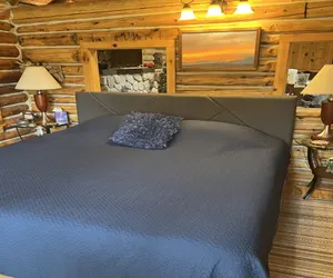 Photo 5 - Mountain Blue Cabin is rustic, romantic with dock, yard, firepit