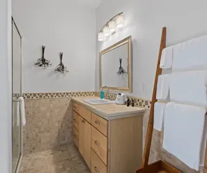 Photo 4 - Big Bear Home features Private Entrance and Patio with Fire Pit