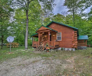 Photo 2 - Updated Manistique Log Cabin, Yard & Fire Pit