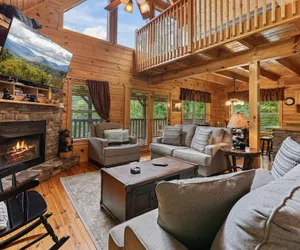 Photo 2 - Triple Mountain View Stunning 4 BDR Cabin w/ Private Hot Tub, Game Room