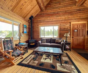 Photo 4 - Perfect log cabin with fireplace near skiing, snowmobiling, and more!