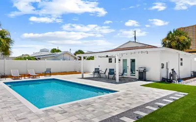 Beach House w/ Private Pool • Walk to Beach