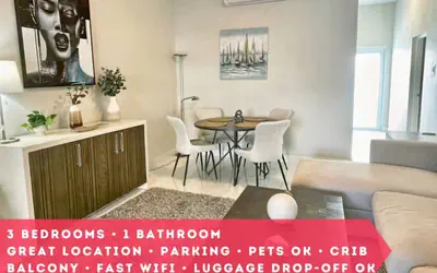 3BR Apartment | Steps to Beach | Balcony Views | Condado