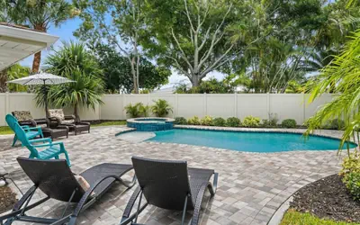 Home with Pool & Hot Tub Close to Beach