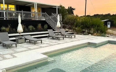 Hill Country Retreat on 4 Acres With Saltwater Pool Sunset Views