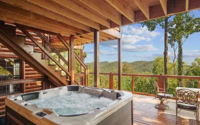 Photo 3 - Psalm 2705 Cabin with Relaxing Private Hot Tub and Magnificent Views of the Smoky Mountains