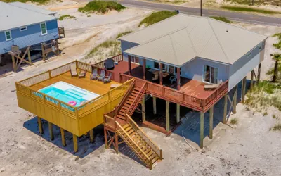 Photo 2 - Sonny Side - Enjoy the private and personal lot space for more family beach time.  Unobstructed views of water and sky!