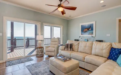 Photo 5 - Sonny Side - Enjoy the private and personal lot space for more family beach time.  Unobstructed views of water and sky!