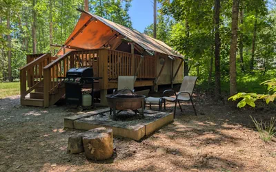 Glamping Tent with Deck | The Caverns & Waterfalls