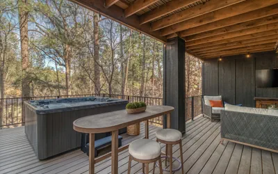 Photo 3 - Midtown Ruidoso Cabin | Riverfront • Hot Tub • Walkable