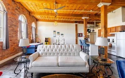 Fun Loft with Arcade Games and River Views