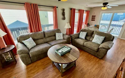 ⭐ Steps to the Beach | Home in Ocean Lakes Family Campground | Sleeps 11 | 2 Golf Carts Included
