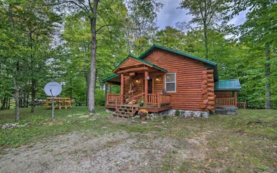 Photo 2 - Updated Manistique Log Cabin, Yard & Fire Pit