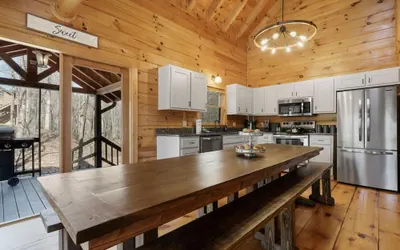 Photo 3 - Spacious Luxury Lake Blue Ridge Forest Cabin an spa