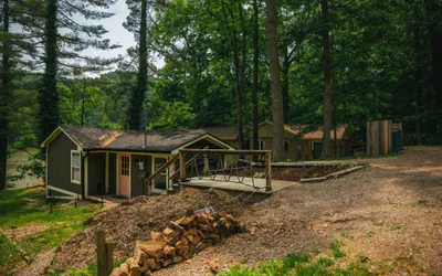 Photo 2 - Cozy Cabin on Lake Front With Hot tub Firepit