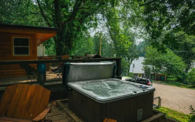 Photo 3 - Lakefront Hilltop Cabin Hot tub Firepit