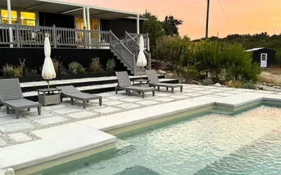 Hill Country Retreat on 4 Acres With Saltwater Pool Sunset Views