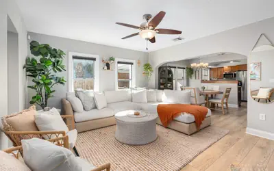 NEW! Adorable Dog Friendly Home | Fenced Yard, Office, STEPS to Canal & Hospital