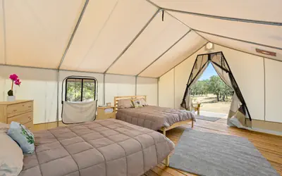 Cozy Texas Glamping Tent with Starry Views