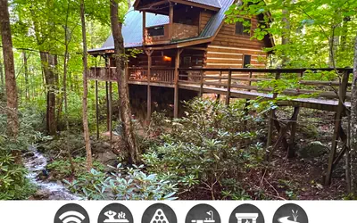 Streamsong Secluded Creek View Cabin with Hot Tub and Pool Table