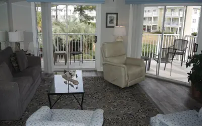 Brunswick Plantation Resort Villa 308 with Sleek Interior and Golf Course Onsite