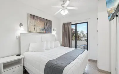 1 bedroom apartment with hot tub!