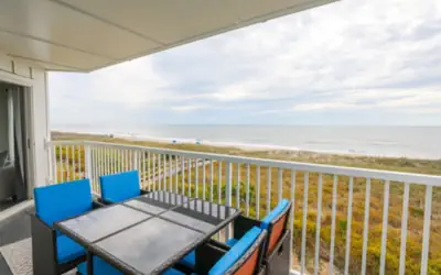 Carolina Beach Dreamin - light filled south side END unit.  Ocean views from most rooms!  Private beach access!