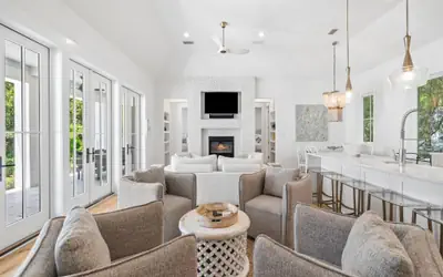 Upscale Beach Estate with Private Pool & Carriage House and Less than 300 Yards from the Beach