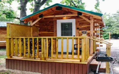 #4 - Amish Log Camping Cabin Walk to the Water