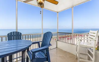 Beach Villas 506 w/ Panoramic Gulf Views, Pool & BBQ