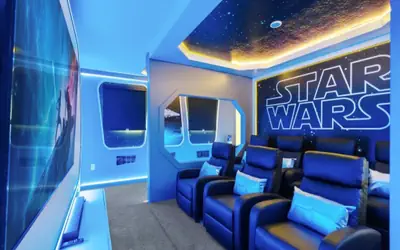 Grand 7-bed luxury home custom Star Wars Game Room