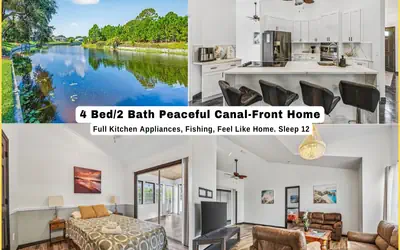 Entire Home For Relaxing Family Retreat in the Heart of Sebastian - GREAT Location Less than 10minutes from the beach