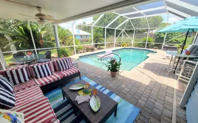 Beach Blossom Cozy Home with Pool & Beach Access