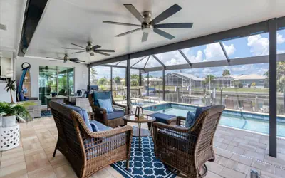 Punta Gorda Isles Pool Spa Canal Home with dock space