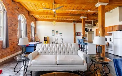 Fun Loft with Arcade Games and River Views