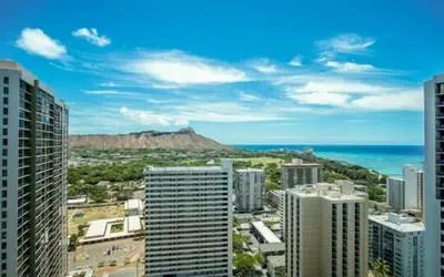 Sleek & Modern 32nd Floor Condo at the Waikiki Banyan - Free parking!